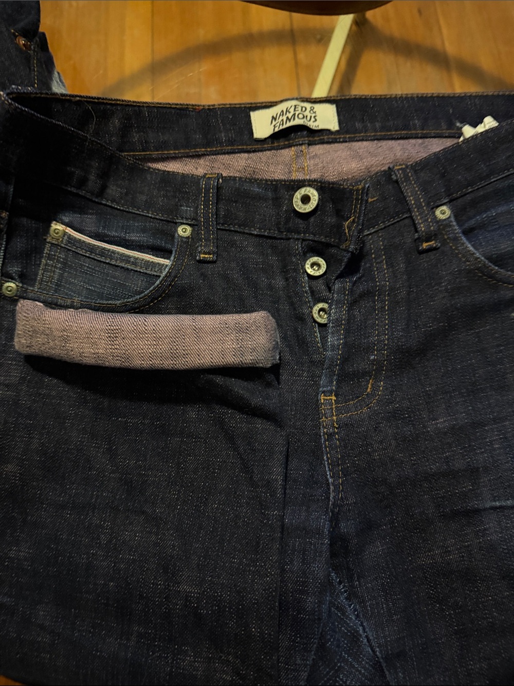 Naked & Famous Denim Dark Indigo Skinny Jeans